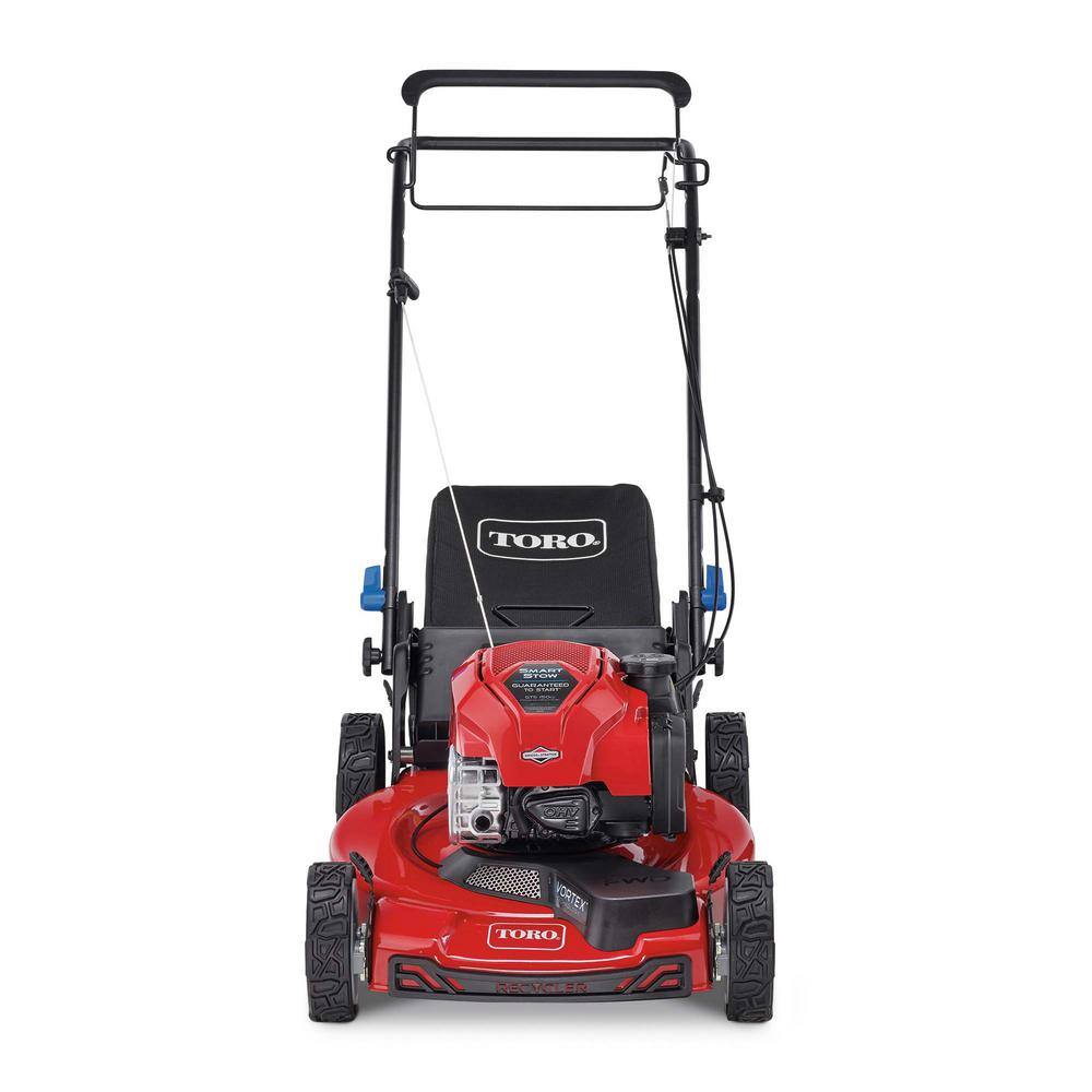 Toro 22 in. Recycler SmartStow Briggs  Stratton High Wheel FWD Gas Walk Behind Self Propelled Lawn Mower 21445