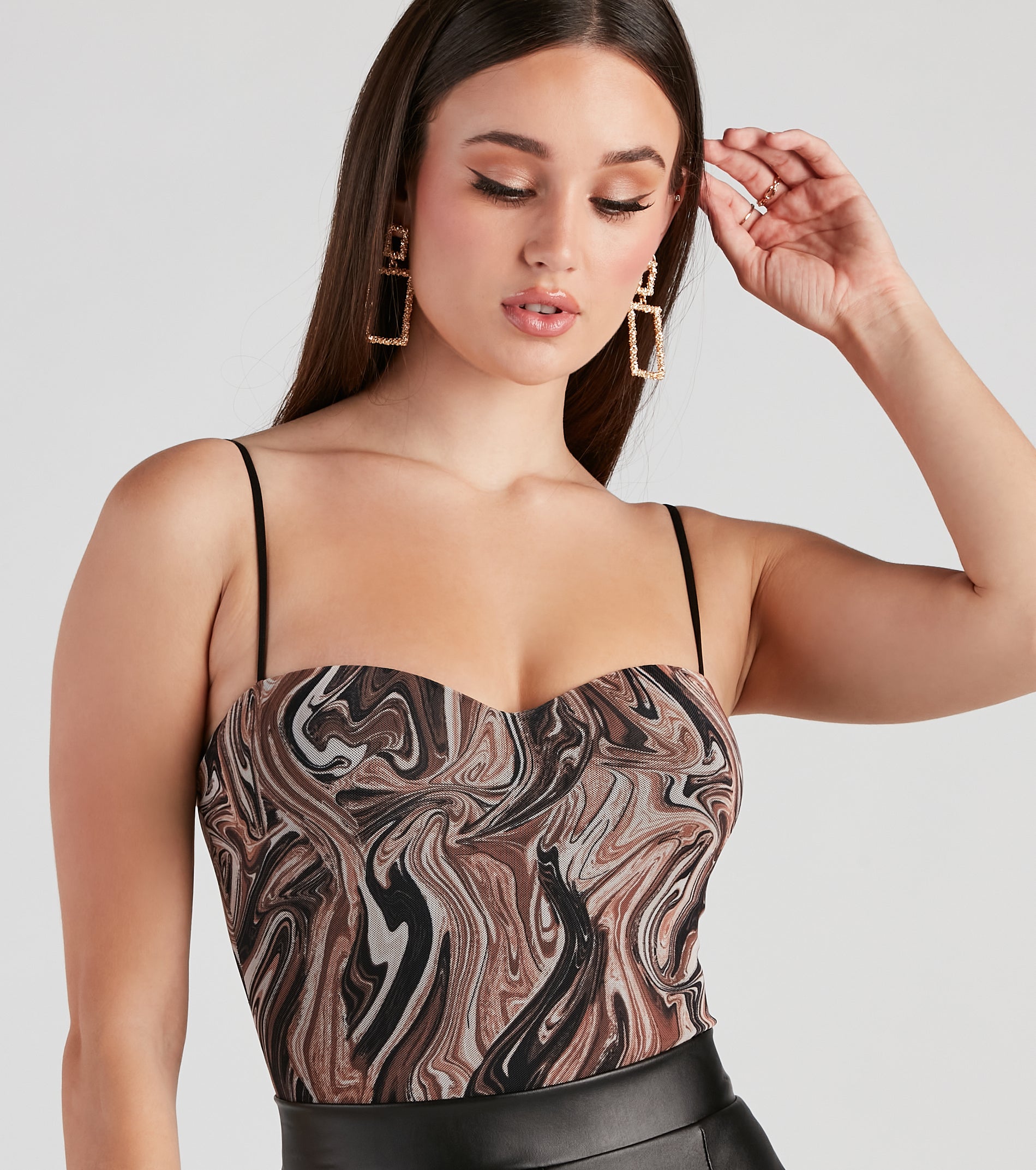 Keep It Fab Marble Swirl Bodysuit