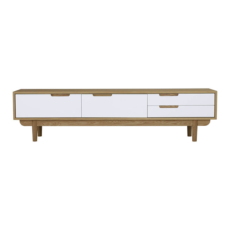 NAKULA Entertainment TV Unit 185.5cm - Natural & White