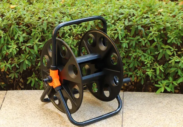 factory supply portable  plastic garden retractable water hose reel cart holds up 45m hose/