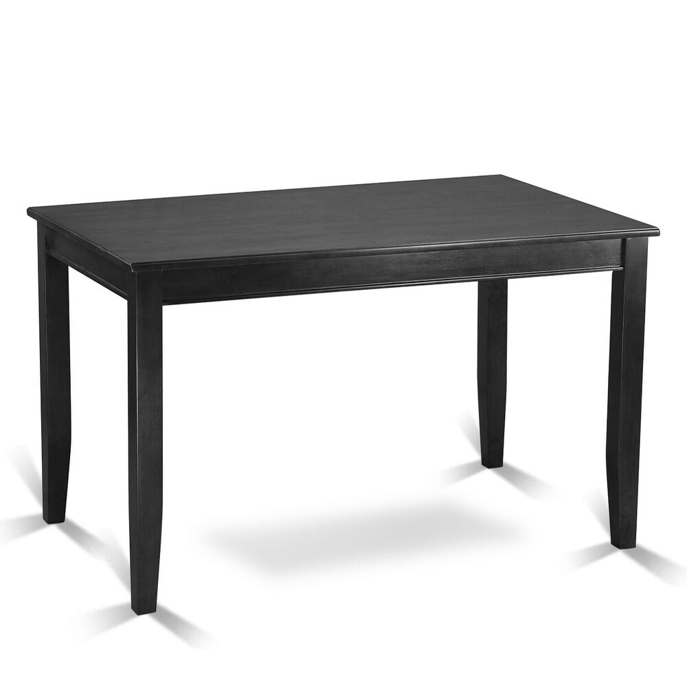 East West Furniture 3 Piece Counter Height Table Set  a Rectangle Dining Table and 2 Kitchen Chairs  Black (Seat Options)