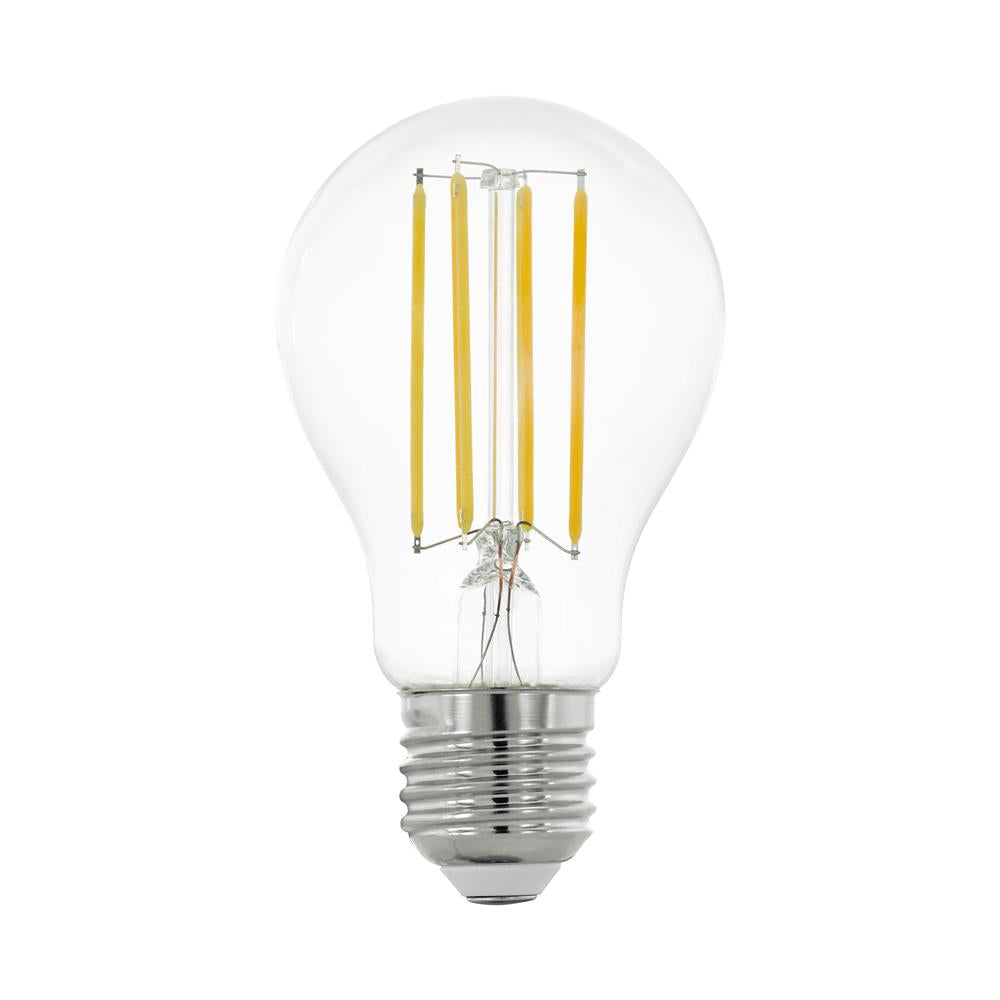 EGLO 11755 LED 8W GLS A60 E27 ES Clear Filament Lamp 1055lm 2700k