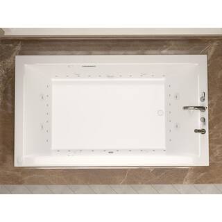 Universal Tubs Sapphire Diamond Series 5 ft. Right Drain Rectangular Drop-in Whirlpool and Air Bath Tub in White HD3060VNDRX