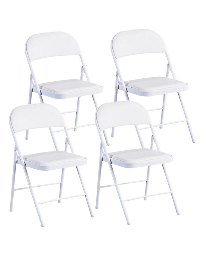 SUGIFT Commercialine Padded Folding Chair Set of 4