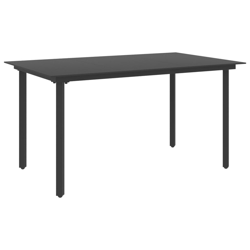 vidaXL Patio Dining Table Black 59.1\