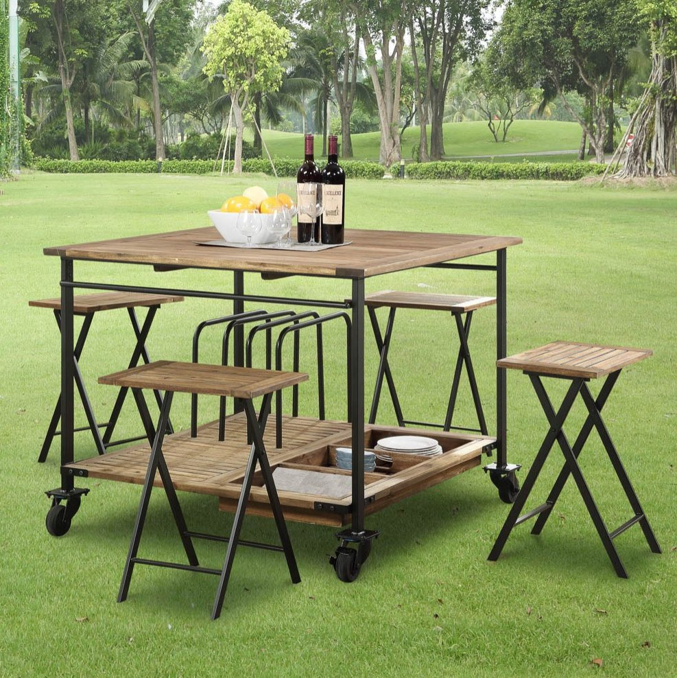 Boraam Brookville Counter Height Dining Table   Industrial   Outdoor Dining Tables   by Boraam Industries  Inc.  Houzz