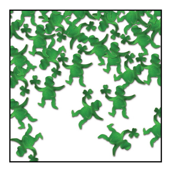 Beistle CN311 Leprechauns Confetti  green