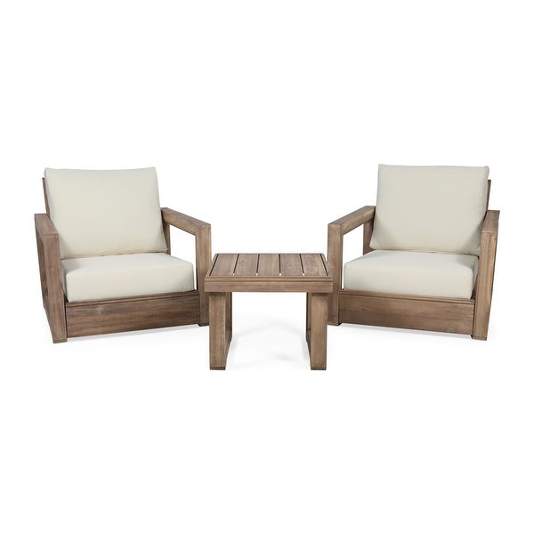 Westchester Acacia Wood Chat Set by Christopher Knight Home - Overstock - 31449809