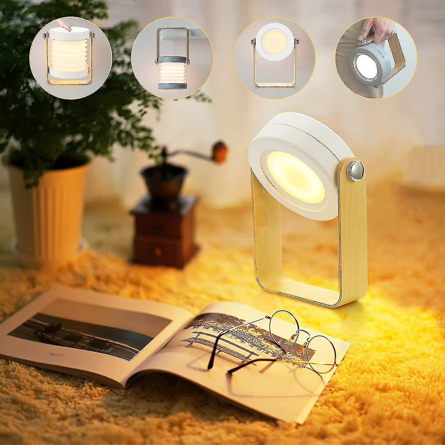 Dimmable Touch Light Bedside Lamp， Portable Bedside Lamp Bedside Lamps With Safe Night Light Portable Bedside Table