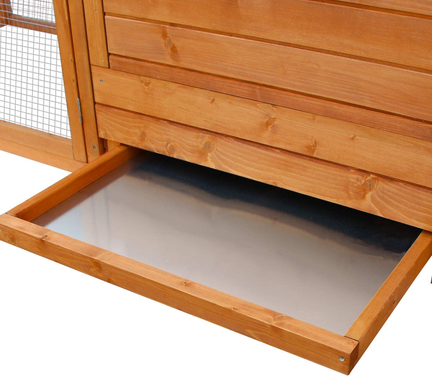 Kinbor 100in Outdoor Wooden Chicken Coop Hen House w/Nesting Box Removable Tray Ramp