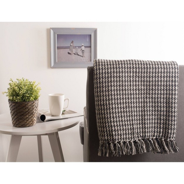 Houndstooth Throw Design Imports