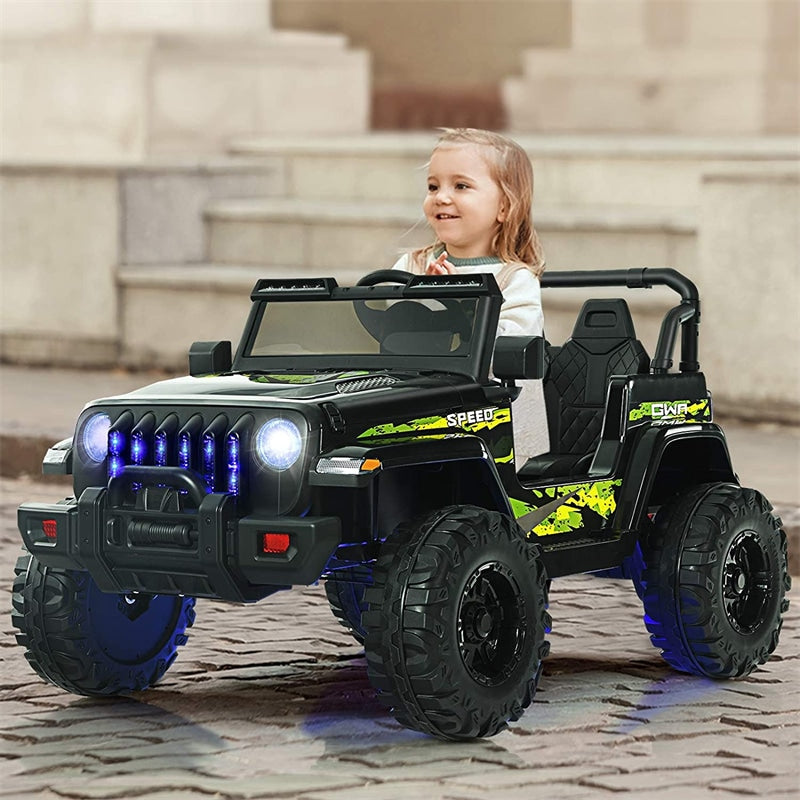 Kids Ride on Jeep Truck 12V Battery Powered Electric Riding Toy Car with 2.4G Remote Control