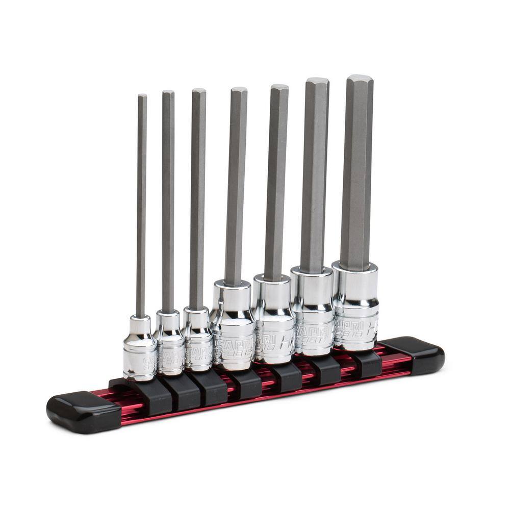 Capri Tools SAE Long Hex Bit Socket Set (7-Piece) 30500-7HSL