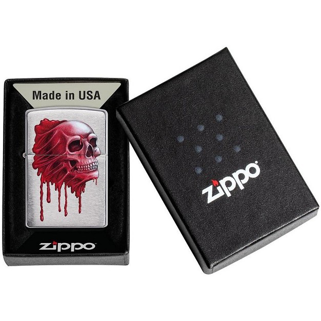 Zippo Spooky Red Skull Design Windproof Lighter