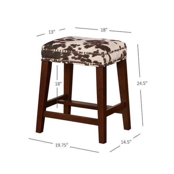 Ian Brown Cow Print Counter Stool