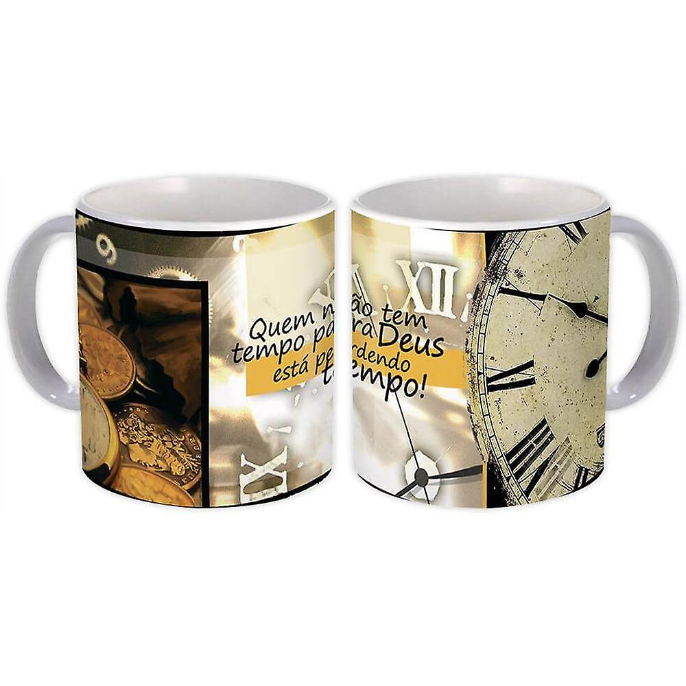 Gift Mug: RelŦgio Quem Nao Tem Tempo Deus EstÐ Perdendo Tempo Christian