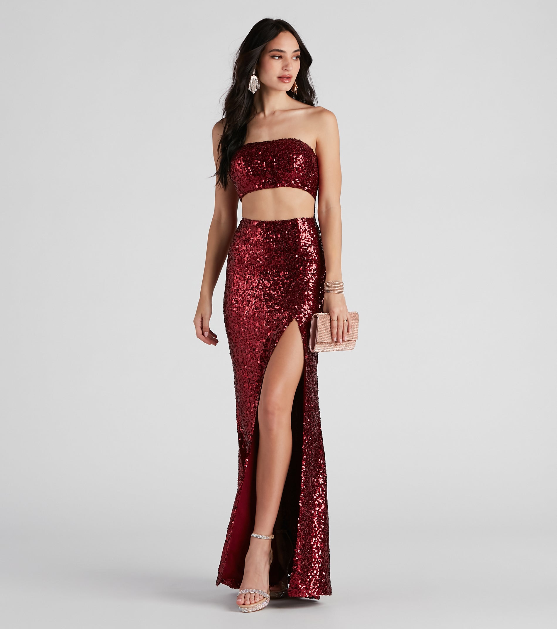 Yasmina Formal Cutout Sequin Dress