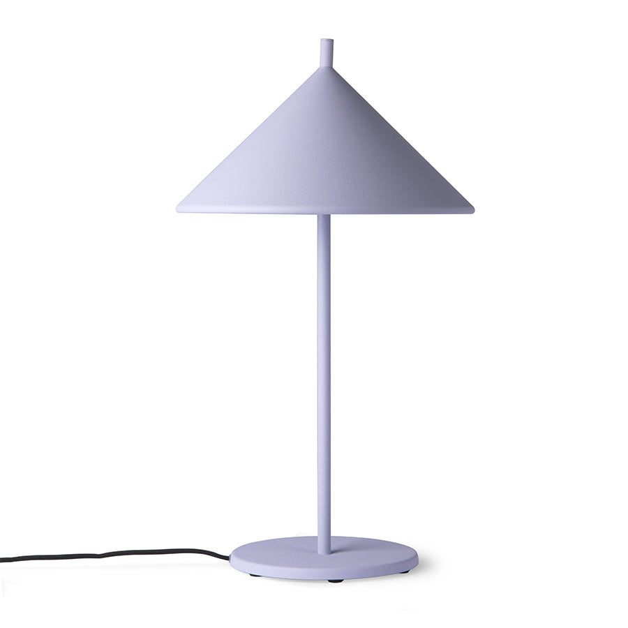 Metal triangle table lamp - lilac