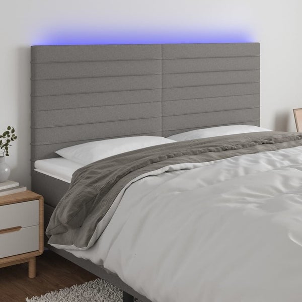 vidaXL LED Headboard Dark/Light Gray 39.4