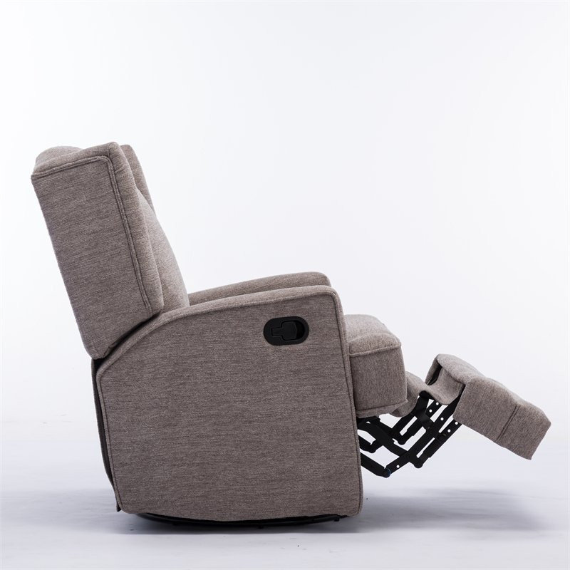 Home Square 2 Piece Wingback Swivel Glider Recliner Set in Smoke Gray   Transitional   Recliner Chairs   by Homesquare  Houzz