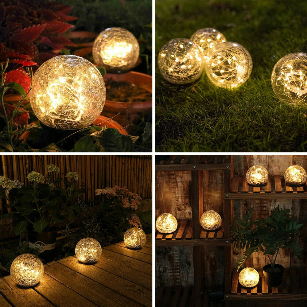 Solar Crack Ball Garden Lights Decorative Ground Lights Lawn Night Light for Lawn Yard Garden Outdoor