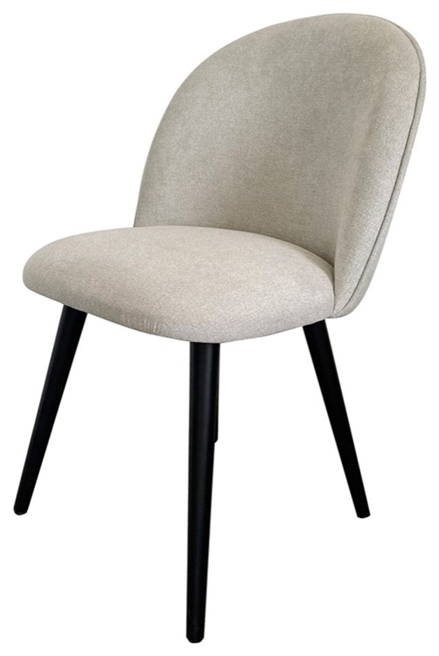 Clarissa Dining Chair Light Grey   Set Of Two   Midcentury   Dining Chairs   by Homesquare  Houzz