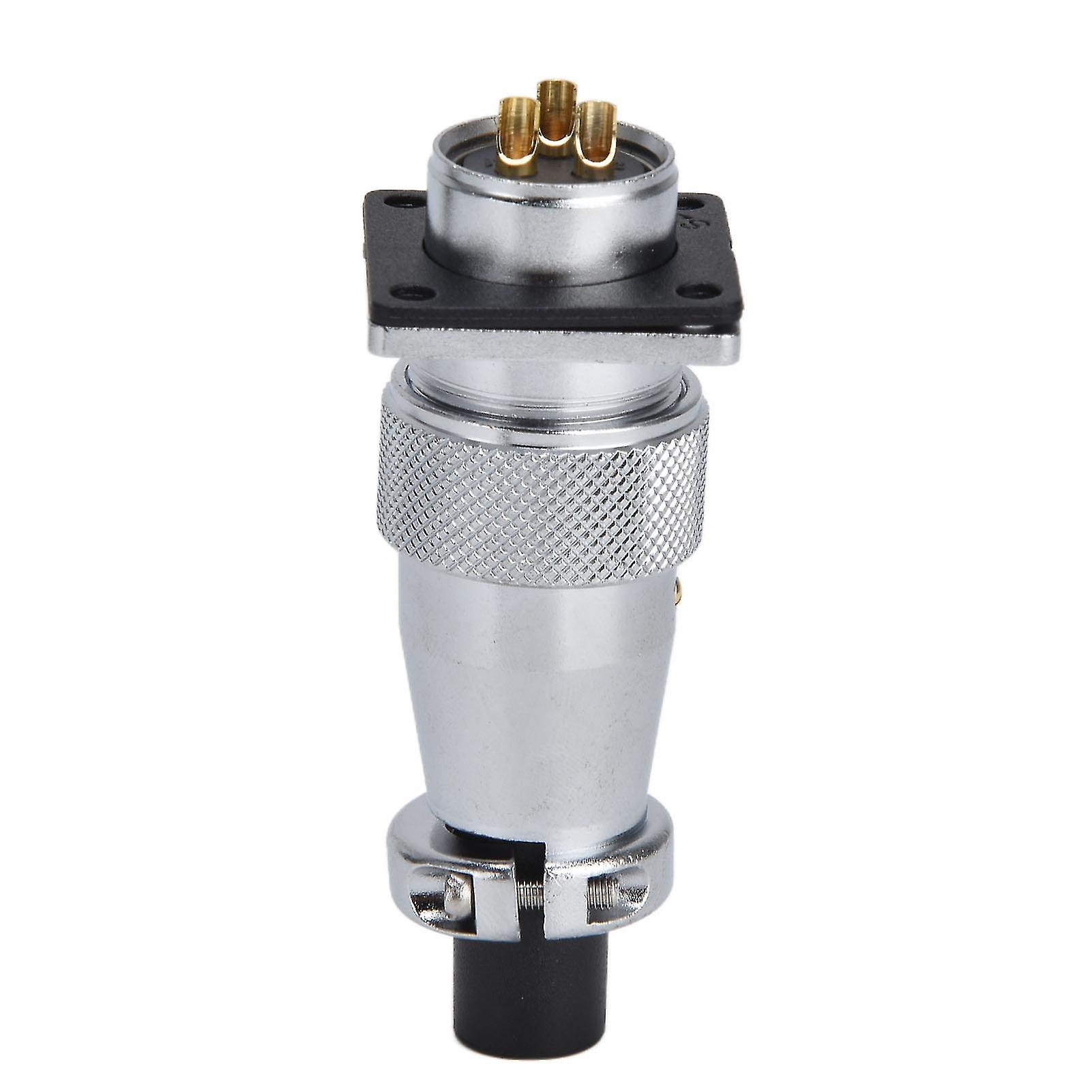 3 Pin Aviation Connector Zinc Alloy Waterproof WS20 Aviation Male Female Plug AC 500V