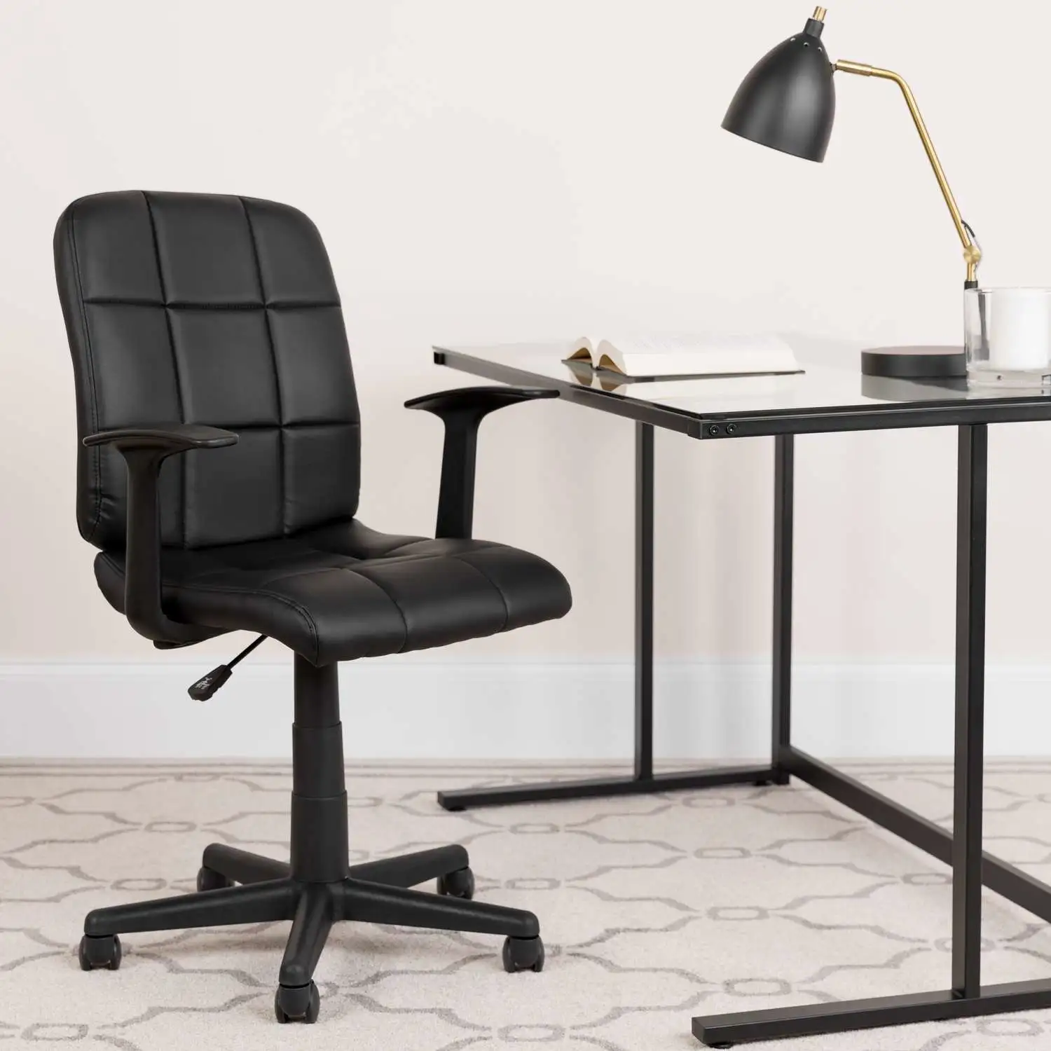 Black Vinyl Office Chair