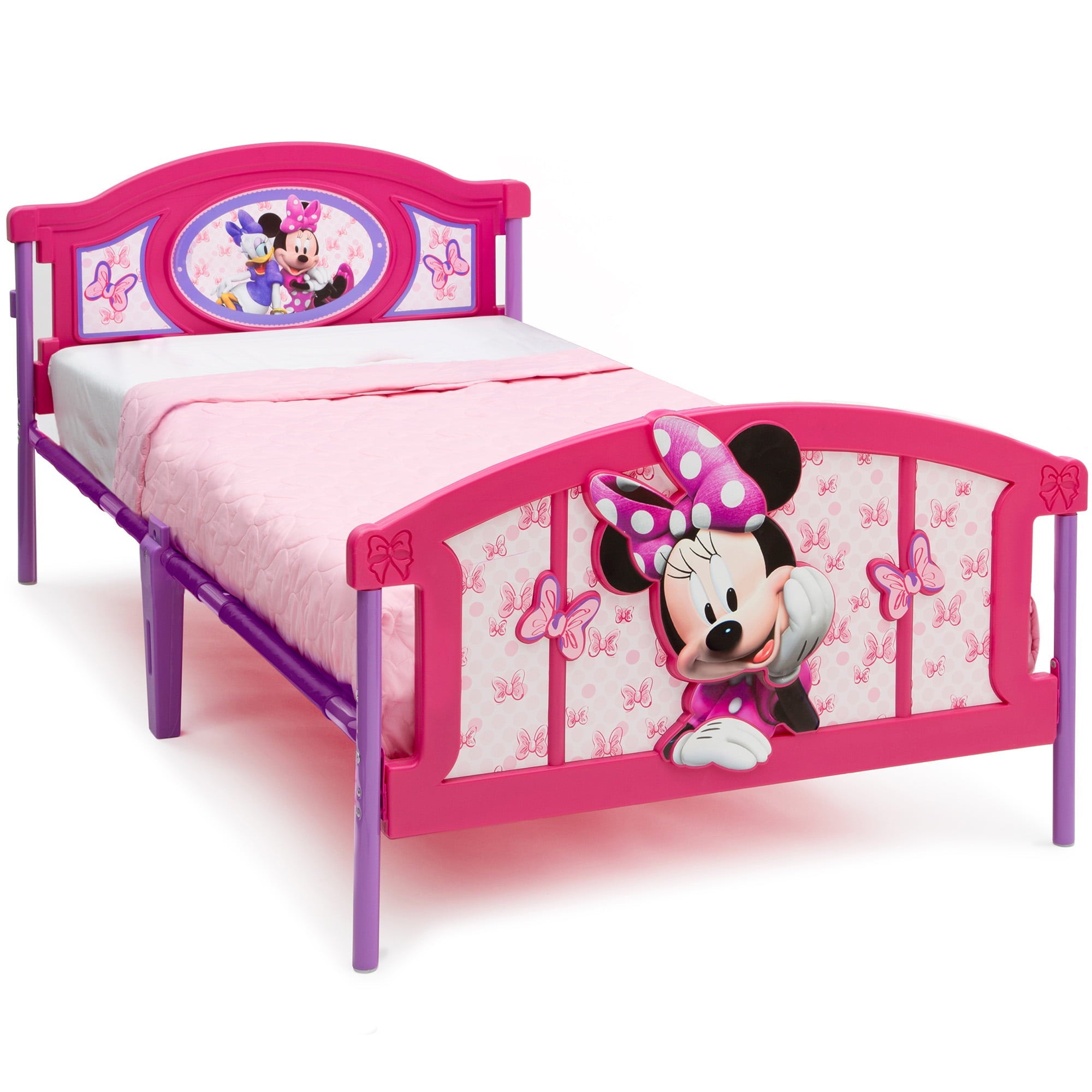 Disney Minnie Mouse Plastic 3D-Footboard Twin Bed by Delta Children