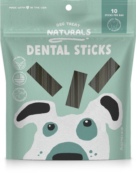 Dog Treat Naturals Beef Dental Sticks All Stages Natural Chews Dog Treats， 10 count