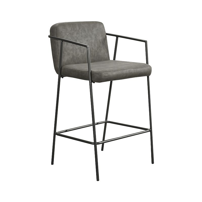 Madison Park Dunas Faux Leather Counter Stool