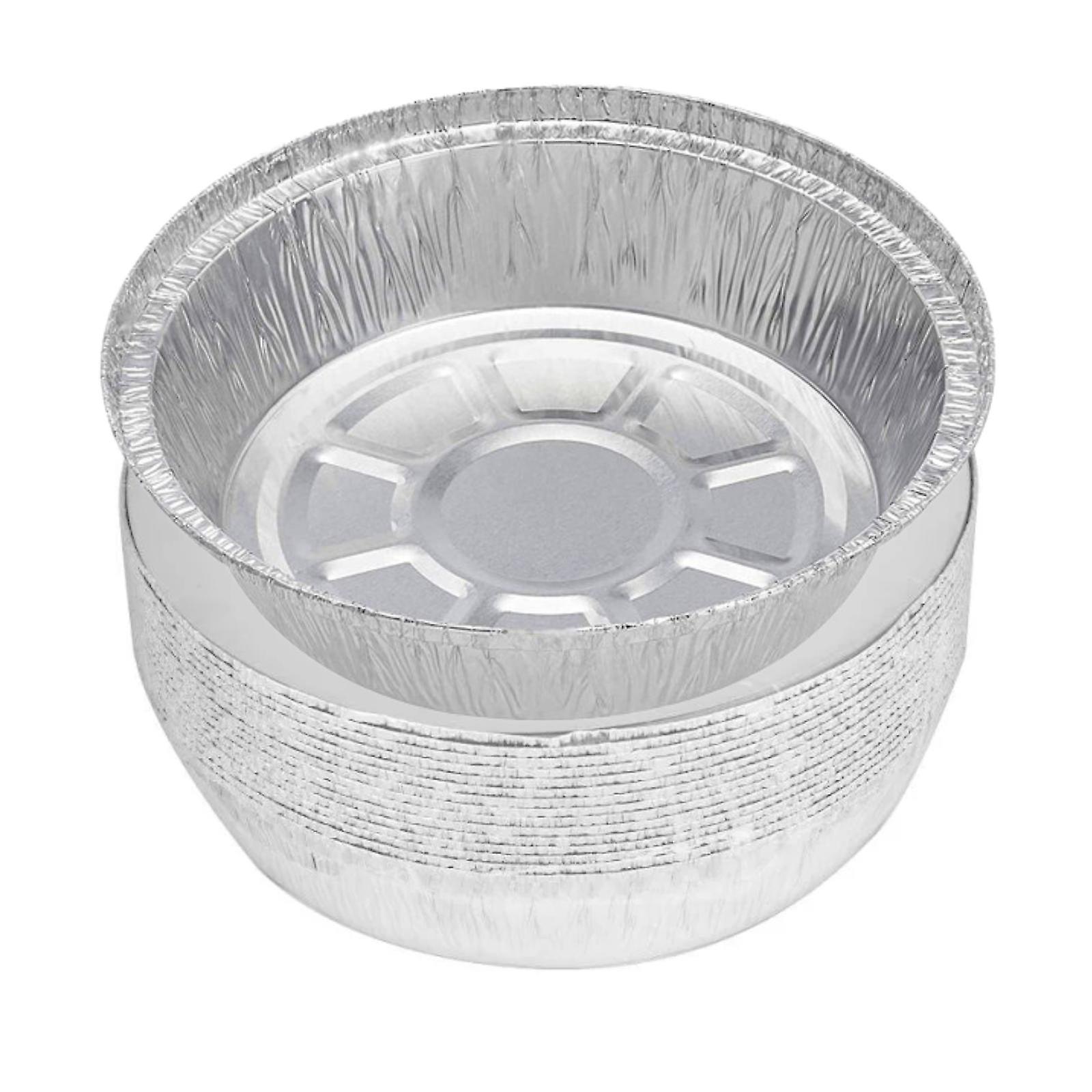 10/50pcs Air Fryer Liner Round Aluminium Foil Trays Containers Aluminum Foil Tin Box