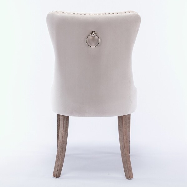 2Pcs High-end Tufted Velvet Dining Chair