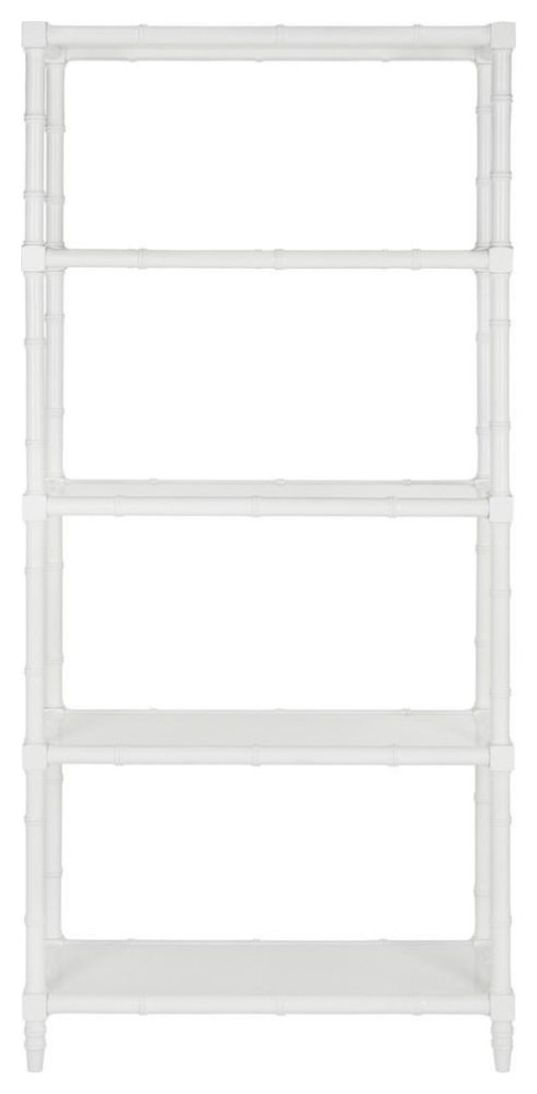 Shem Coastal 4 Tier Etagere/ Bookcase White   Modern   Bookcases   by Virgil Stanis Design  Houzz