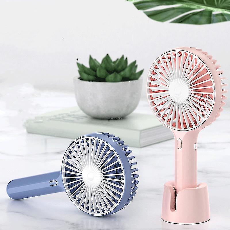 Usb Charging Handheld Fan Portable Handheld Mini Charging Stand Fan (blue)