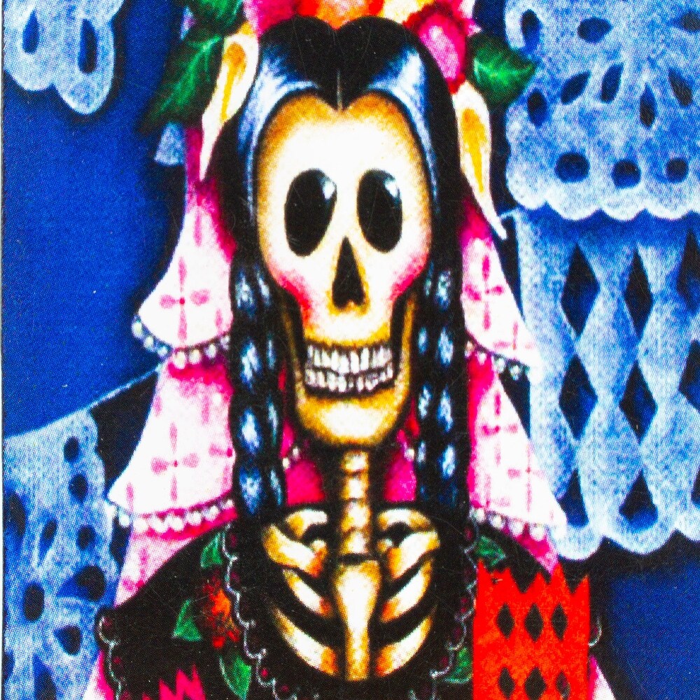 Novica Handmade Catrina Decoupage Bookmark