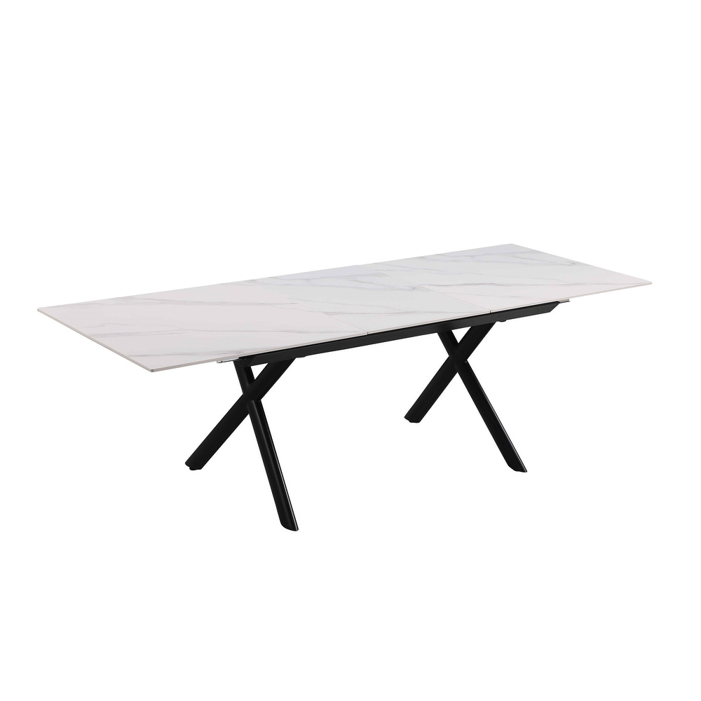 Somette Kortona Extendable Sintered Stone Dining Table