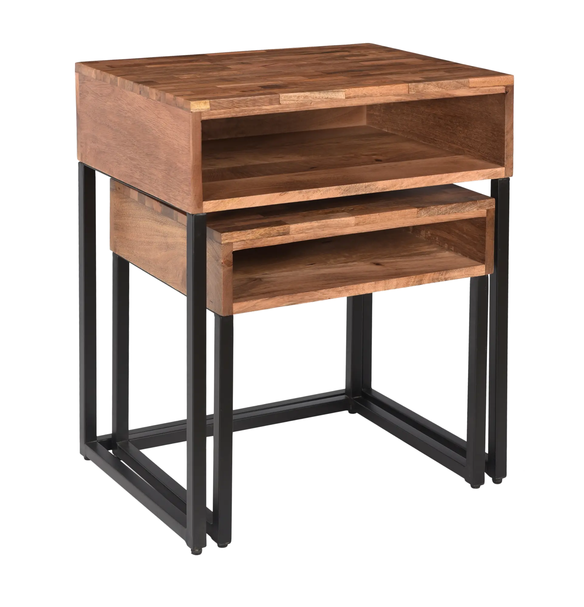 Barker Natural Wood Nesting Tables