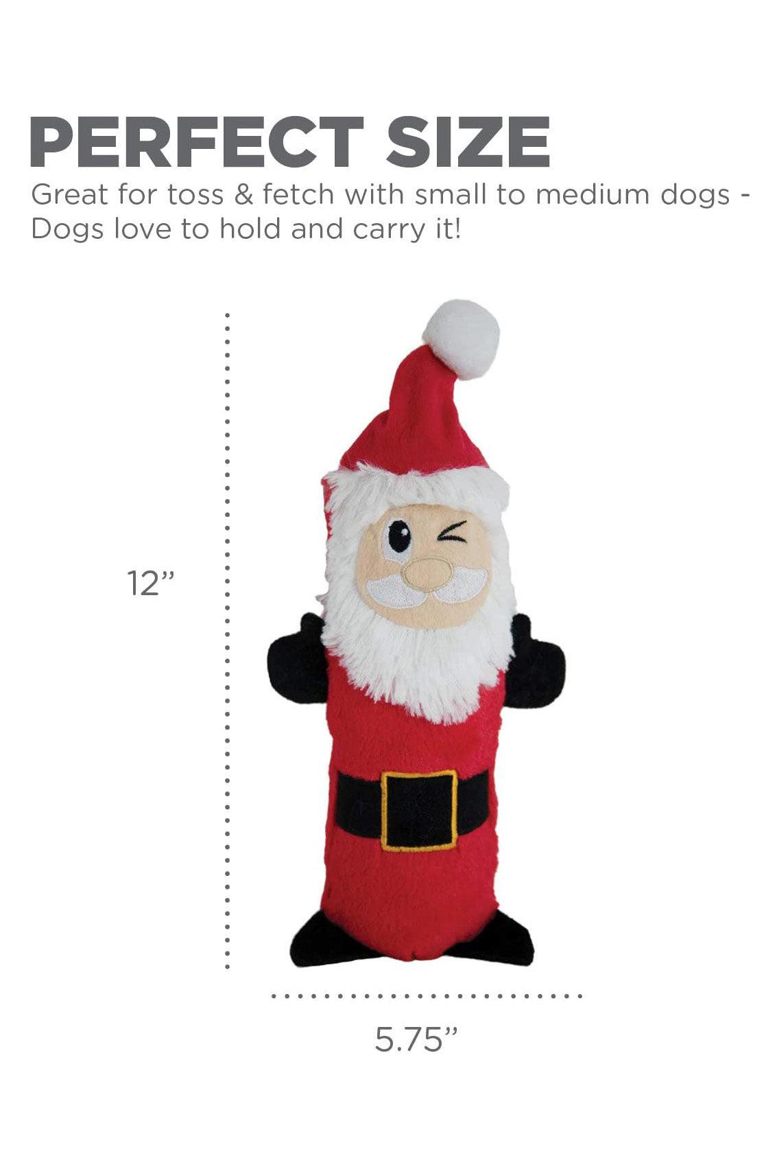 Outward Hound Stuffing Free Santa Dog Toy