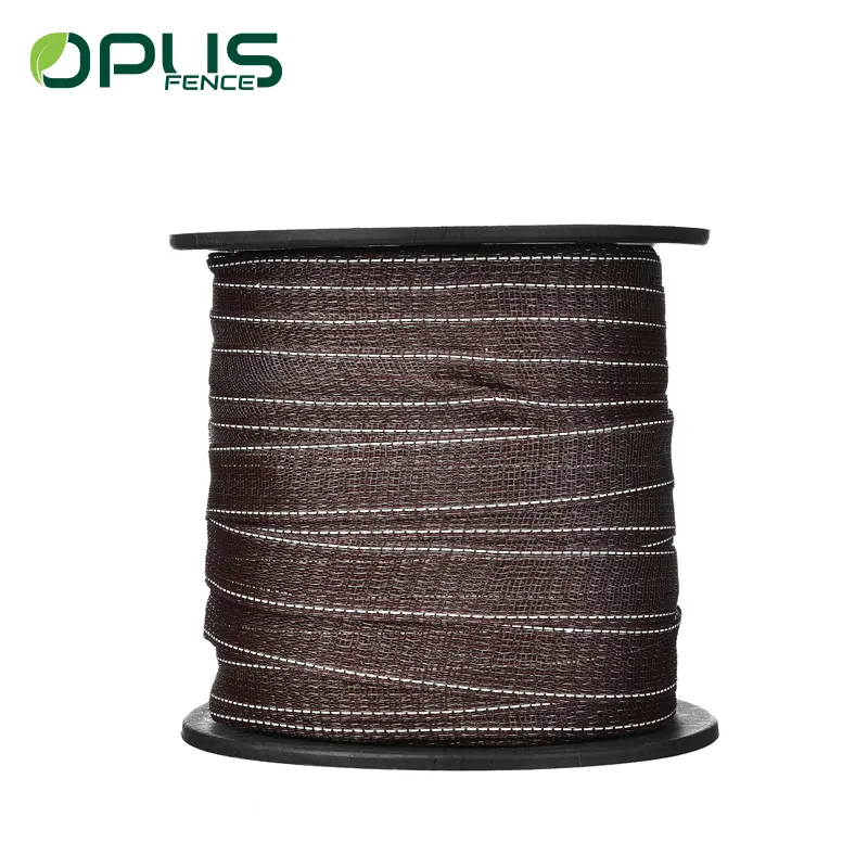 Easily assembled 50mm width 200m adjustable pe electric fence tape for livestock