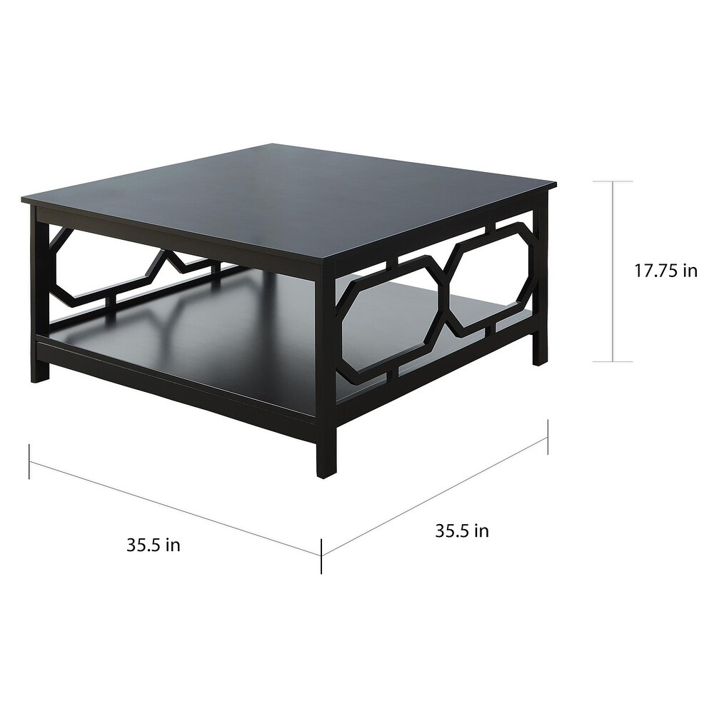 Convenience Concepts Omega Square 36 inch Coffee Table with Shelf