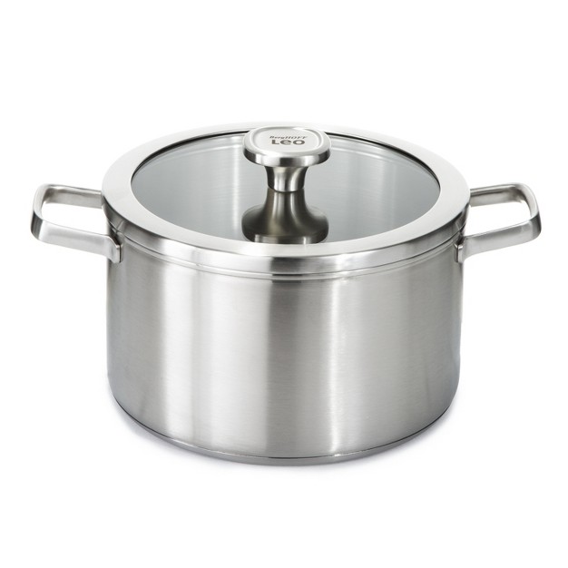 Berghoff Graphite Recycled 18 10 Stainless Steel Stockpot With Glass Lid