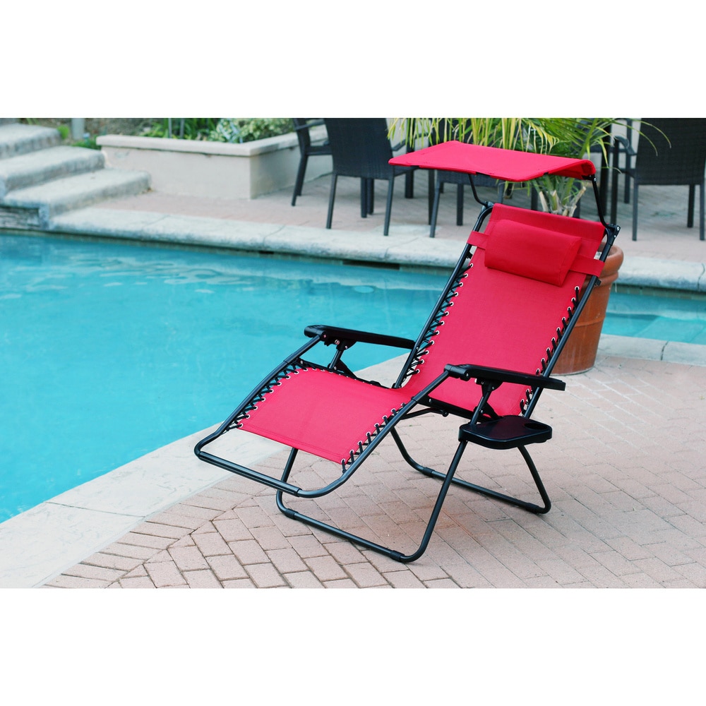 Garden City Oversized Zero Gravity Chair with Sunshade and Drink Tray by Havenside Home