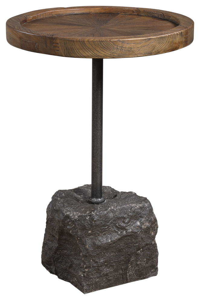 Uttermost Horton Rustic Accent Table   Industrial   Side Tables And End Tables   by HedgeApple  Houzz