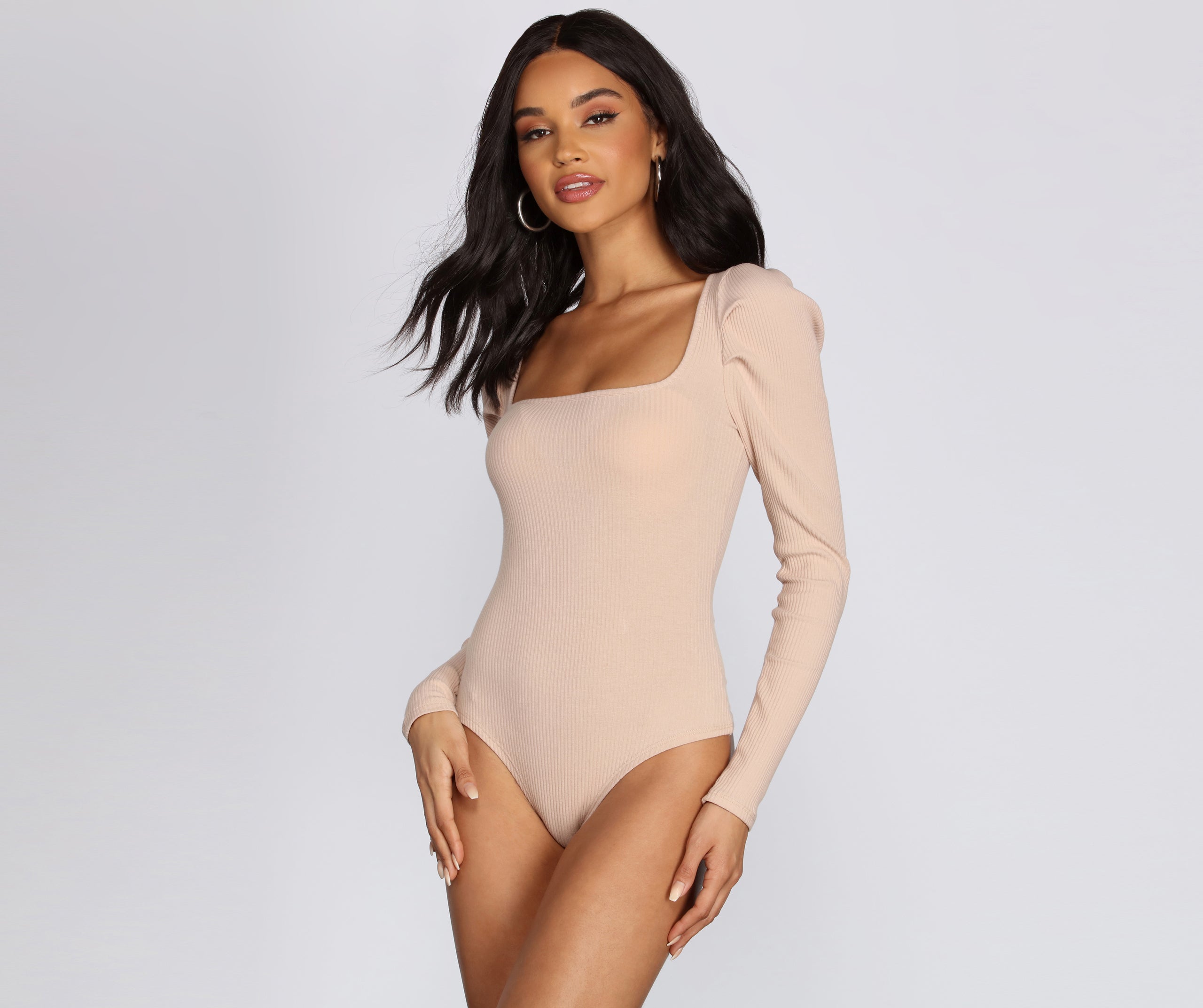 Pleated Puff Sleeve Bodysuit