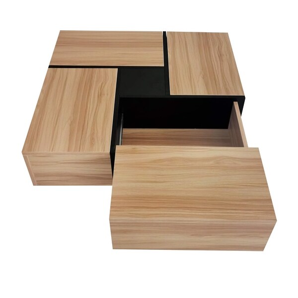 Coffee Table with 4 Hidden Storage Compartments