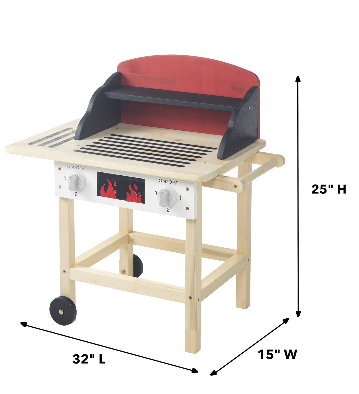 Jr Grill Master's Wooden BBQ Grill Set with Accessories by HearthSong