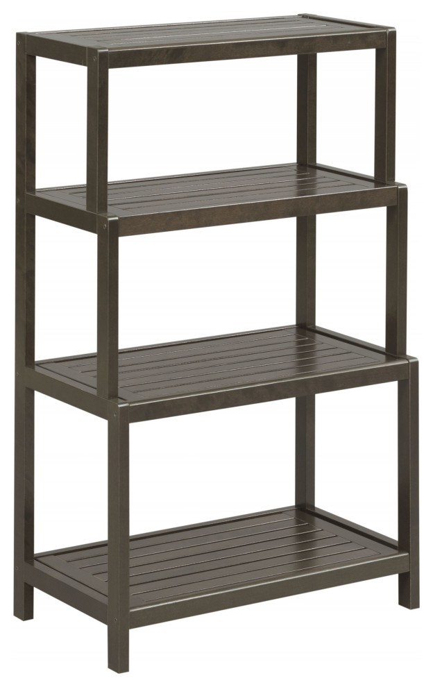 37 quotBookcase With 4 Shelves In Espresso   Transitional   Bookcases   by HomeRoots  Houzz