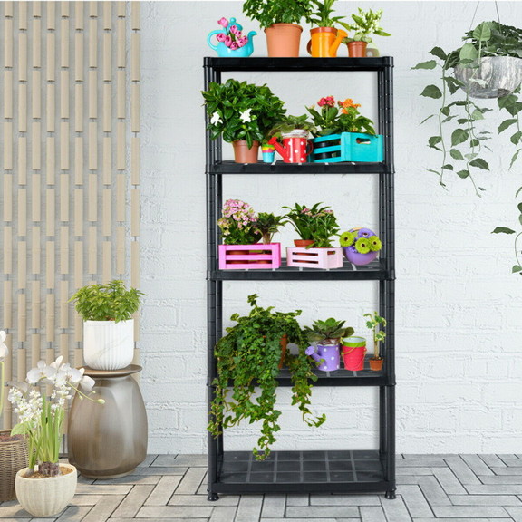 Costway 32085697 5 Tier Storage Shelving Freestand...