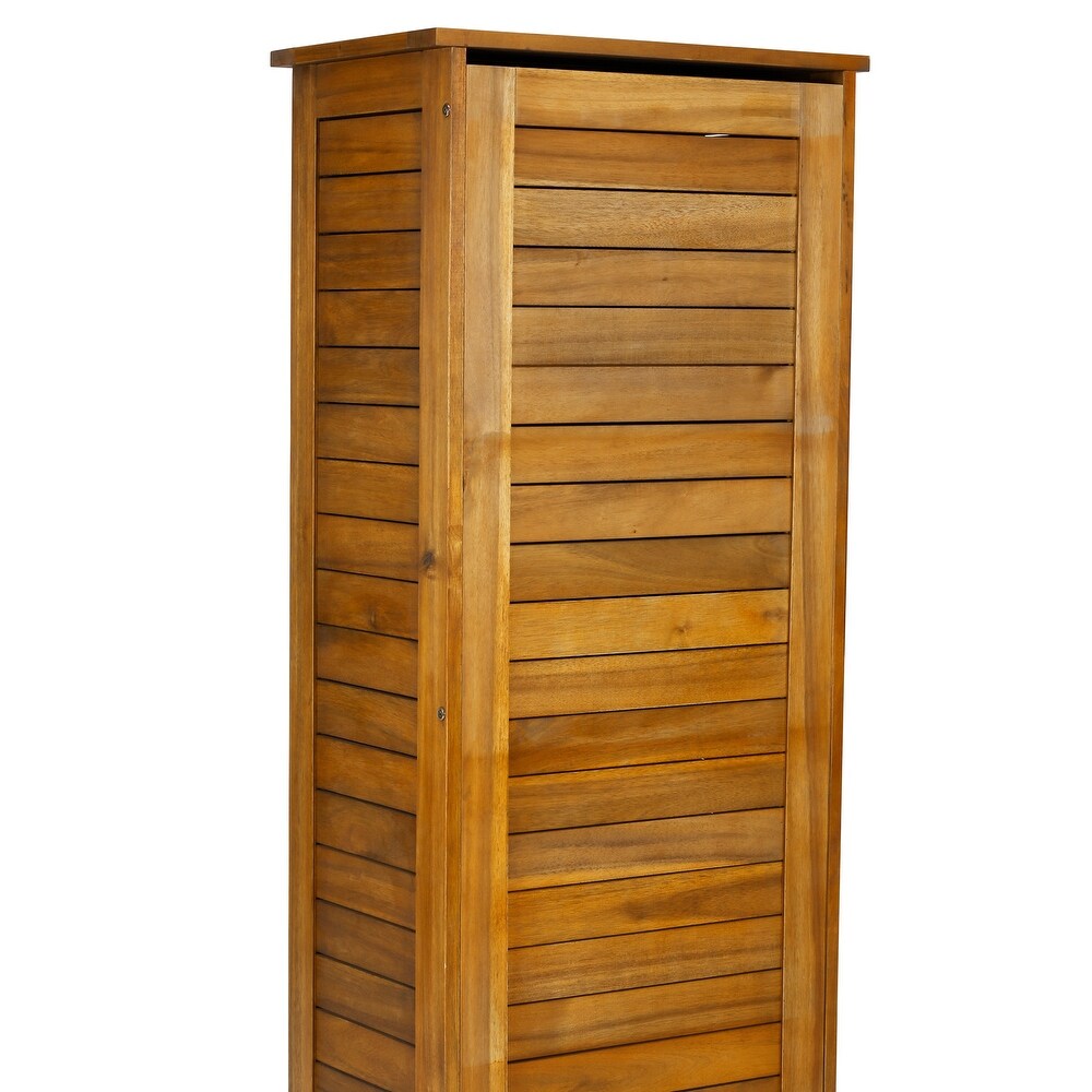 Maho Outdoor Golden Teak Single Door Storage Cabinet